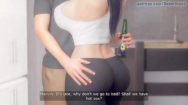 Interracial 3D Cheating Porn - Busty slut loves BBC throatpie and creampie