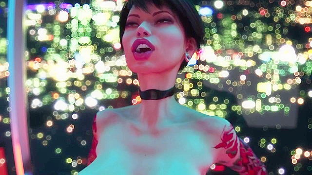 Hard Dick's Night - Futanari who looks like Angelina Jolie dildos ass and strokes huge dick