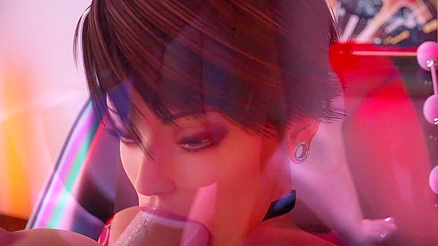 Hard Dick's Night - Futanari who looks like Angelina Jolie dildos ass and strokes huge dick