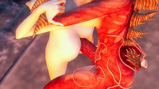 Lilith the futanari demon and her young sex slave 69 fucking