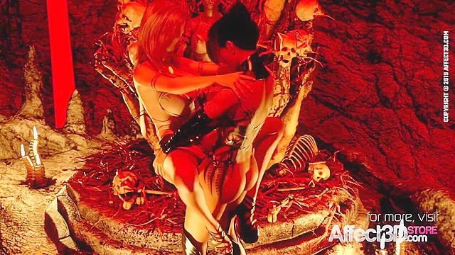 Blonde futanari angel and black demon having a heavenly sky fuck