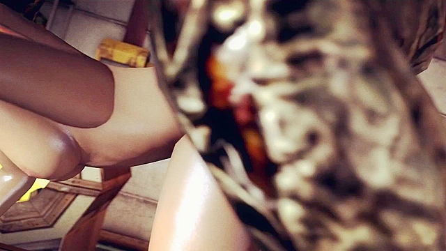 Resident Evil Chick Gets on Knees, Blowjob with Monsta Zombie Dick