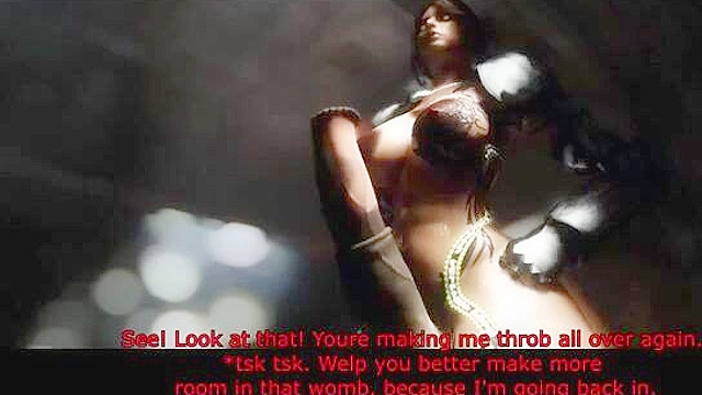 Sexy babe from skyrim gets her tight ass destroyed by monster futa cock