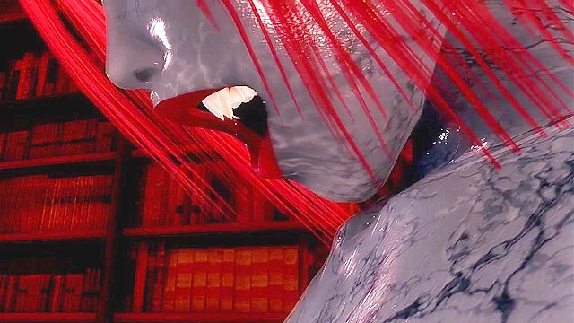 Nasty nun uses her hands and feet to satisfy a demon's futa cock