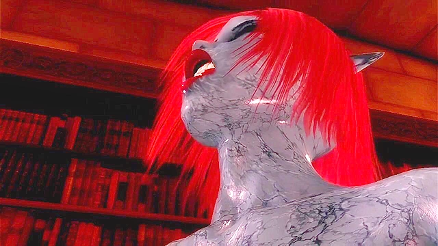 Nasty nun uses her hands and feet to satisfy a demon's futa cock