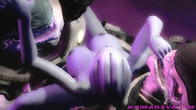 Fallen Heroine - Monster from Mass Effect with a big dick face fucks Liara T'soni