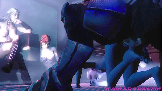 Fallen Heroine - Monster from Mass Effect with a big dick face fucks Liara T'soni