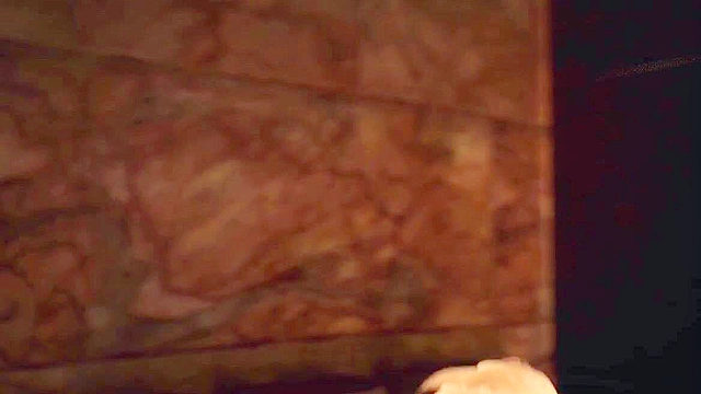 Busty 3d blonde slut gets on her knees and sucks on a throbbing monster cock