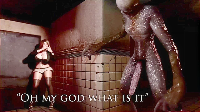 Locked in the Dark (alt) - Hot 3d girl is fucked by big dicked zombie in abandoned building