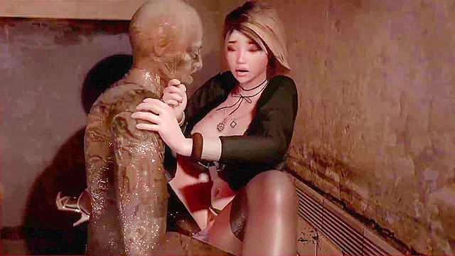 Locked in the Dark (alt) - Hot 3d girl is fucked by big dicked zombie in abandoned building