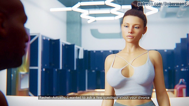 3D comics sexy reporter rides big black cock in basketball locker room