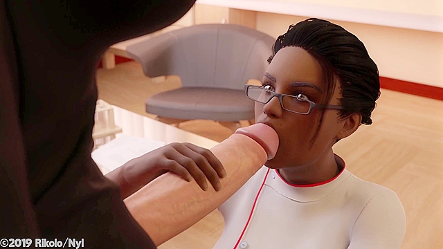 Generous Donation 1 - 3D ebony nurse gets a sperm donation from big dick futa