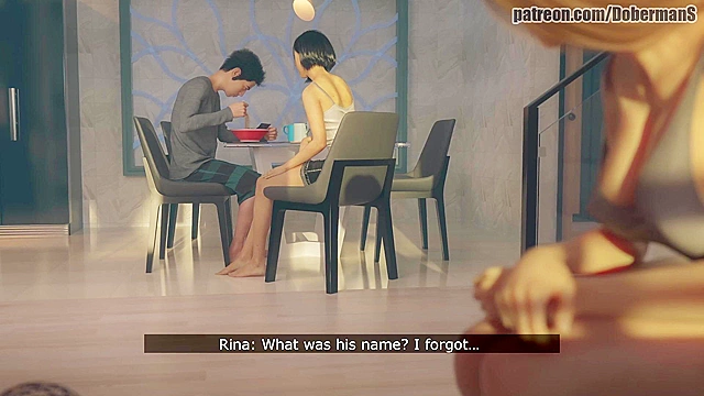 Japanese girl fucks giant dick while friend is sleeping nearby