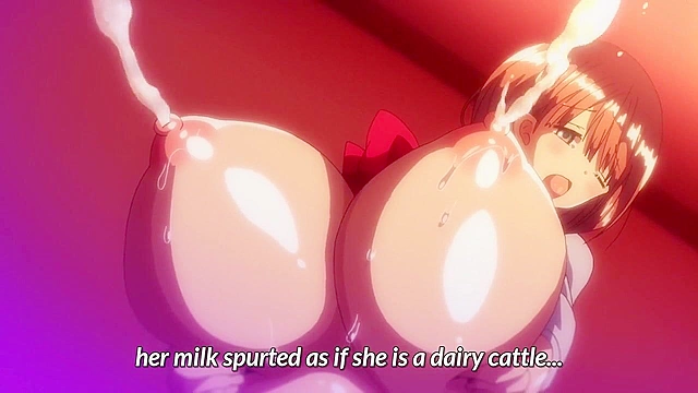 Miss Milk Wants to Spray 3 - Busty lactating schoolgirl and sister have hentai threesome