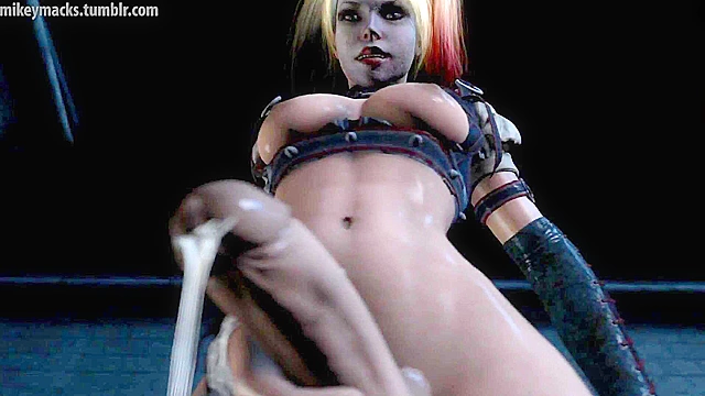 Harley Quinn fucks catwoman with her huge futanari dick