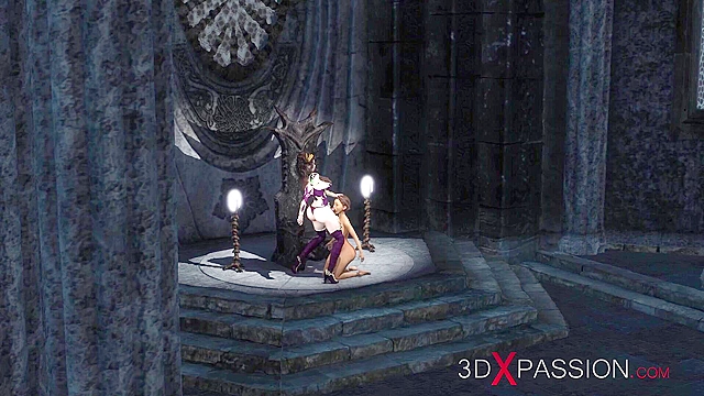 Dark princess dickgirl fucks hard a horny sexy girl in the castle