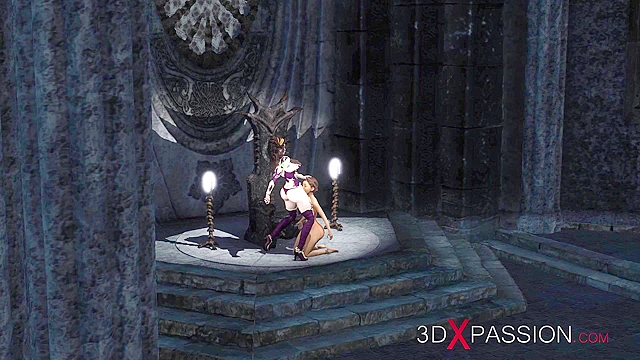 Dark princess dickgirl fucks hard a horny sexy girl in the castle