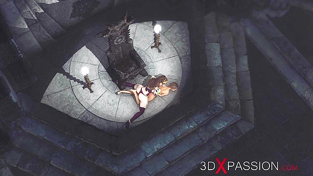 Dark princess dickgirl fucks hard a horny sexy girl in the castle