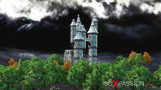 Dark princess dickgirl fucks hard a horny sexy girl in the castle