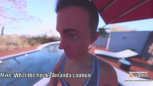 Wife cheating in a photoshoot with an animated hung black man