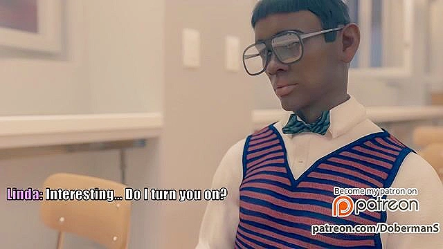 The slutty mature teacher uses big black cocks of the students