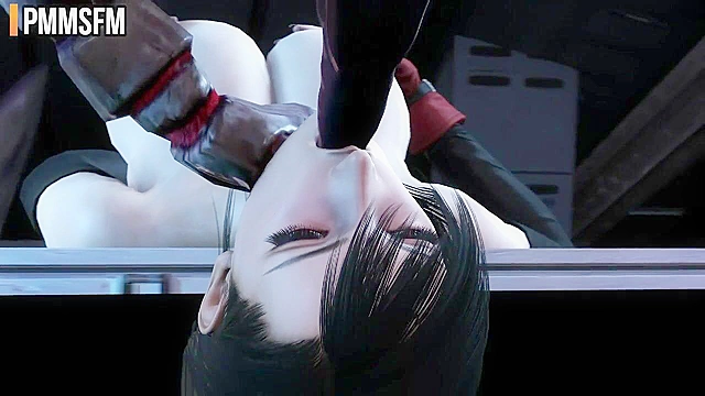 Tifa Lockhart gets her cunt pounded by a big 3d monster cock