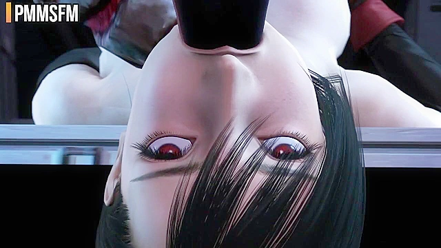 Tifa Lockhart gets her cunt pounded by a big 3d monster cock