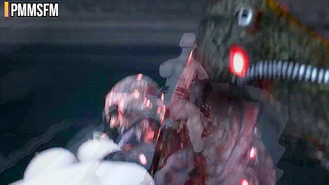 Tifa Lockhart gets her cunt pounded by a big 3d monster cock