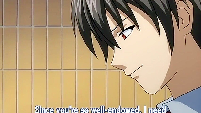 Sex In The Subway 1 - Busty hentai bitch in glasses gets fucked deep on train while bystanders watch