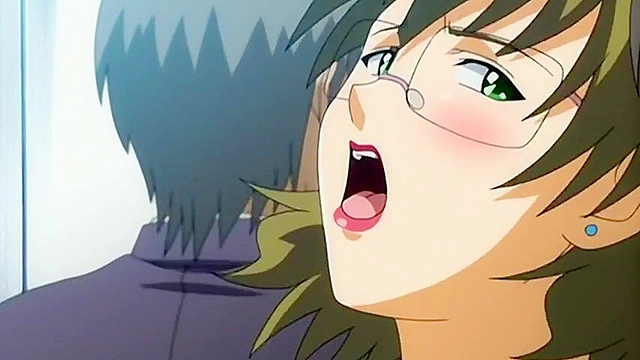 Sex In The Subway 1 - Busty hentai bitch in glasses gets fucked deep on train while bystanders watch