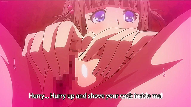 Dirty hentai sisters beg for their brother's dick to creampie their pussy