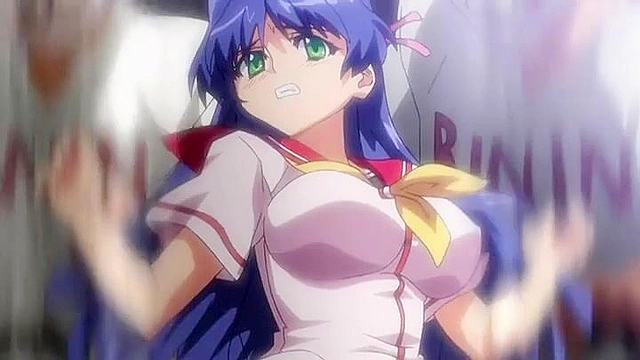 Cute teen schoolgirl gets her virgin hentai pussy fucked by a baseball bat