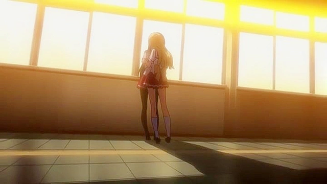 Cute teen schoolgirl gets her virgin hentai pussy fucked by a baseball bat