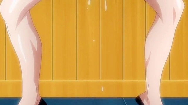 Cute teen schoolgirl gets her virgin hentai pussy fucked by a baseball bat