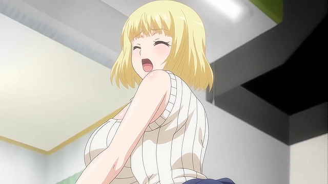 Married in the Boonies 3 - Busty russian hentai wife masturbates both holes with kitchen items