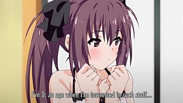 Tenioha! 2 ep2 - Busty schoolgirl in naughty bikini has sex in beach shower