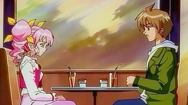 Horny guy dreams about fucking a busty anime teen in the bathtub