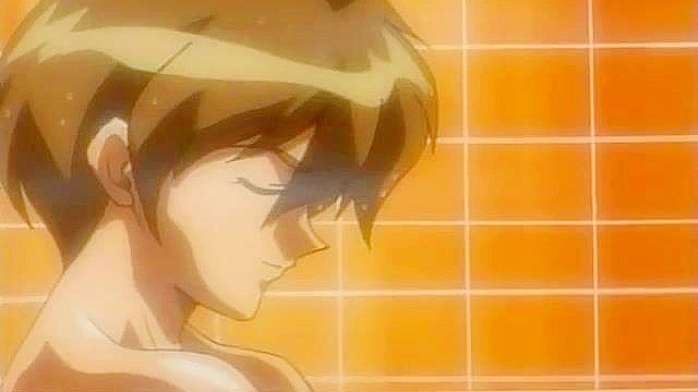 Horny guy dreams about fucking a busty anime teen in the bathtub