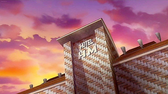 Redhead anime schoolgirl sucks a student's dick in the school bathroom