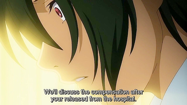 Dirty nurse gives patient a busty boobjob complete with sticky hentai facial