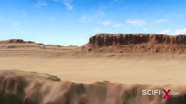 Super hot handcuffed slutty ebony girl gets fucked rough by sci-fi soldier