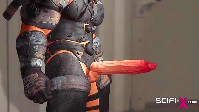 Super hot handcuffed slutty ebony girl gets fucked rough by sci-fi soldier