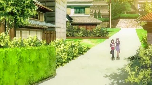 Dirty school nurse with huge hentai tits gives a student a boobjob