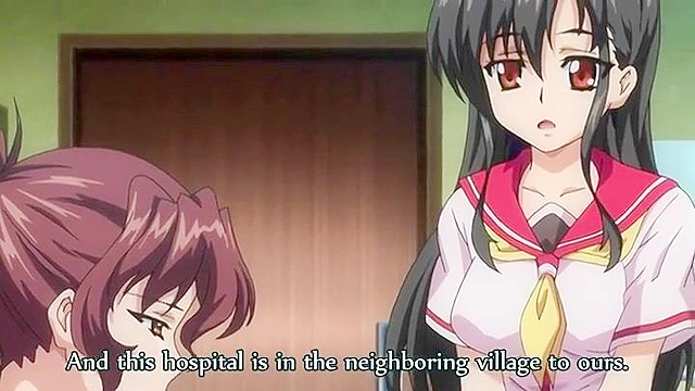 Dirty school nurse with huge hentai tits gives a student a boobjob