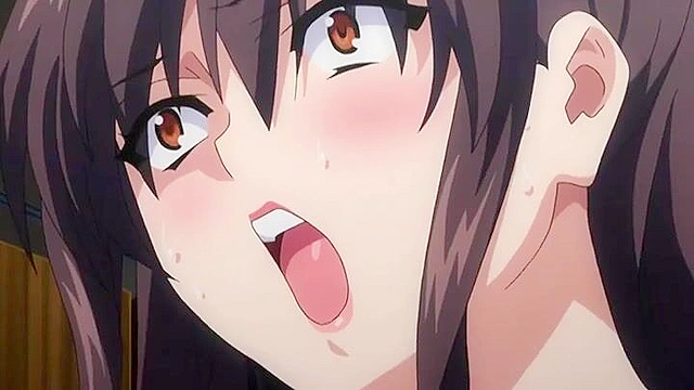 Dirty school nurse with huge hentai tits gives a student a boobjob