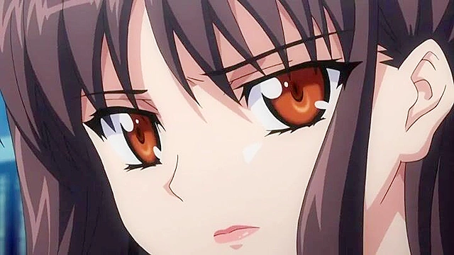 Dirty school nurse with huge hentai tits gives a student a boobjob