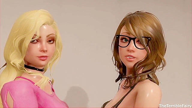 The Camera Girl - Futa photographer fucks two models with big dick