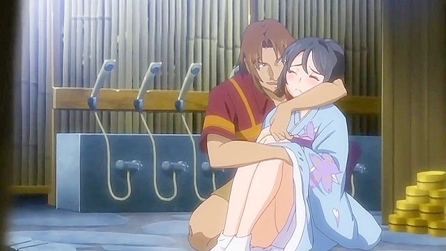 Secret Hot Spring Tour 1 - Friend watches while crush gets fucked at hot springs