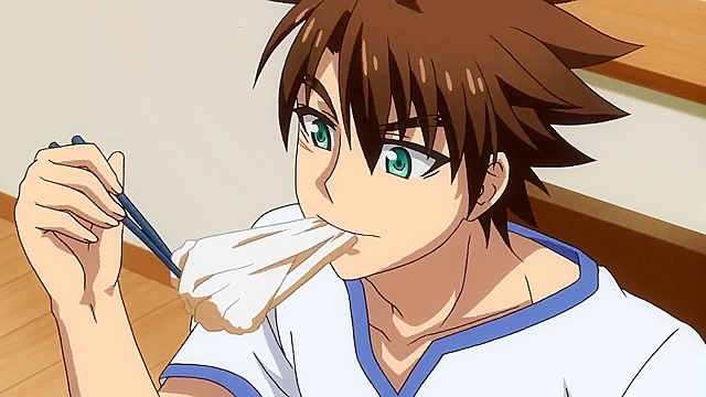 Testament of Sister New Devil OVA - Petite succubus with banana fucks cute hentai schoolgirl on bed