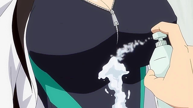 Testament of Sister New Devil OVA - Petite succubus with banana fucks cute hentai schoolgirl on bed